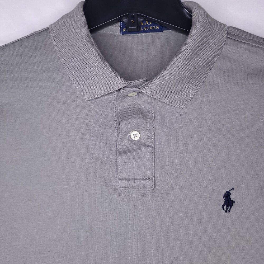 Ralph Lauren Polo Shirt Mens Medium Slate Green Short Sleeve
